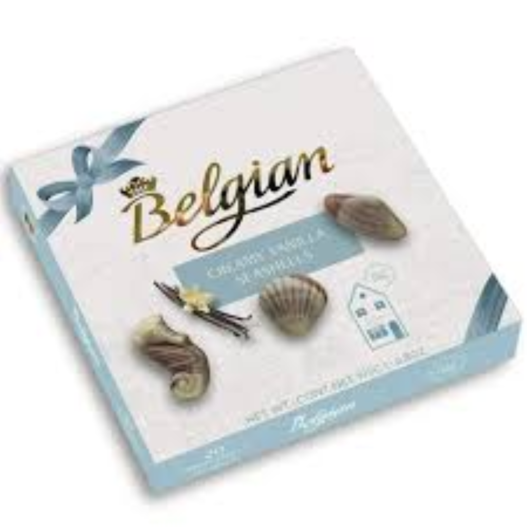 THE BELGIAN CHOCO CREAMY VANILLA SEASHELLS 195G